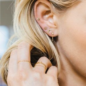 Catbird 14k Moon and Star Earrings